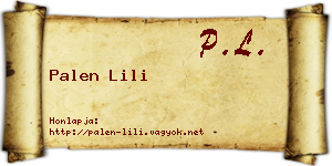 Palen Lili névjegykártya