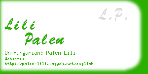 lili palen business card